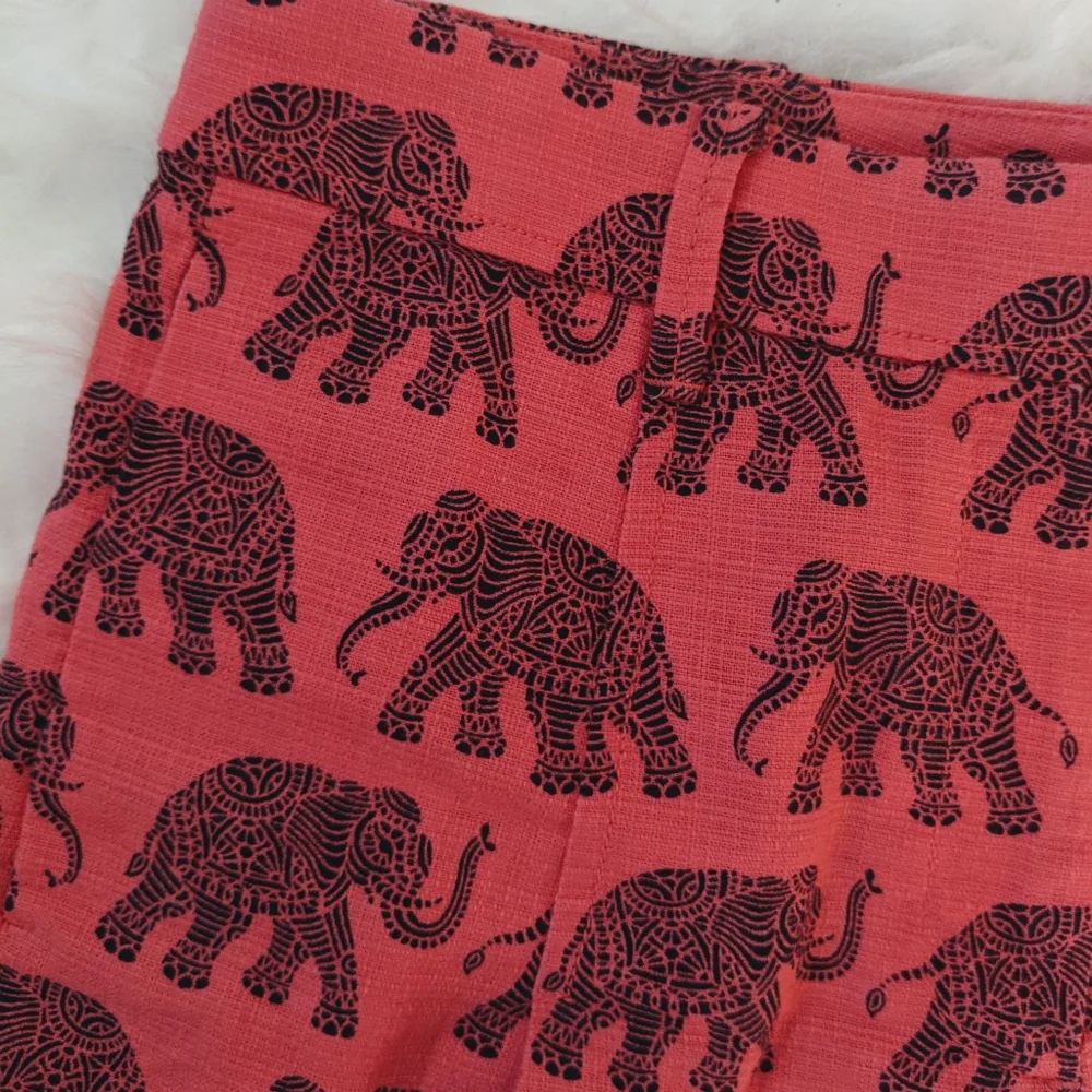 J. Crew Elephant Print High Waisted Shorts - Picture 6 of 7